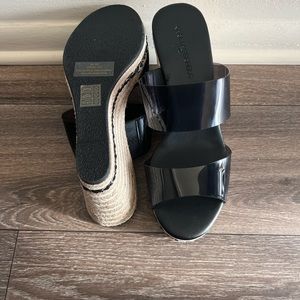 Escarpins Karl Lagerfeld à Plateforme Wedge 4" - Laine Et Bois - Taille 7.5 B - Occasion